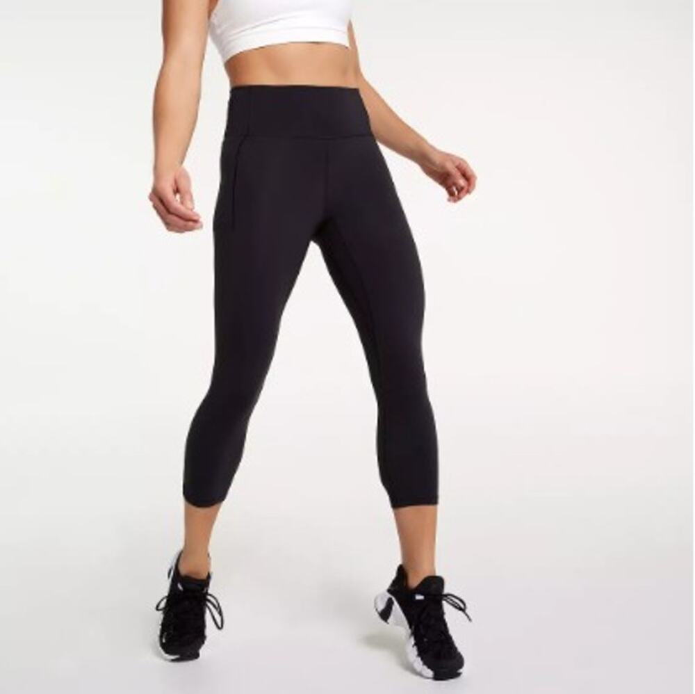 Calia Capri Leggings Size XL Black Inspire High Rise Back Pocket Athletic Yoga
